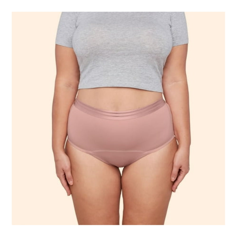 Thinx For All Leaks Light Absorbency Hi-Waist Bladder Leak Underwear, Large, Desert Rose
