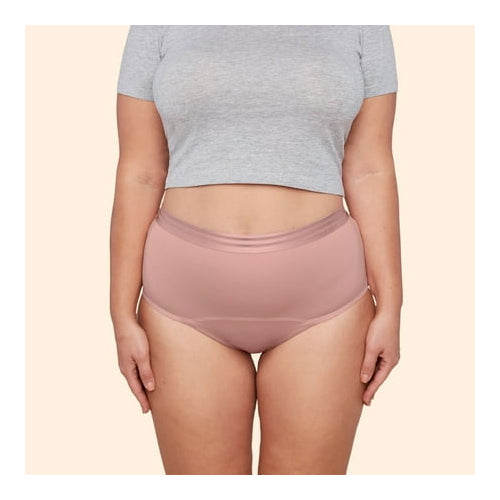 Thinx For All Leaks Light Absorbency Hi-Waist Bladder Leak Underwear, Medium, Desert Rose