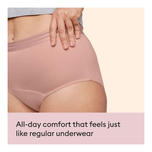 Thinx For All Leaks Light Absorbency Hi-Waist Bladder Leak Underwear, Medium, Desert Rose