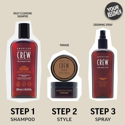 American Crew Men's Hair Styling Gel, Firm Hold, Non-Flaking, 8.4 fl oz
