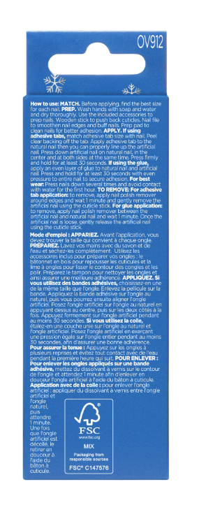 Sally Hansen Salon Effects® Perfect Manicure, Holiday Heartstrings, Press On Nails, Non-Damaging Adhesive Tabs, File, and Alcohol Pad Included