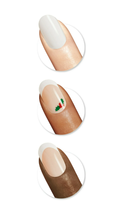 Sally Hansen Salon Effects® Perfect Manicure, Holiday Heartstrings, Press On Nails, Non-Damaging Adhesive Tabs, File, and Alcohol Pad Included