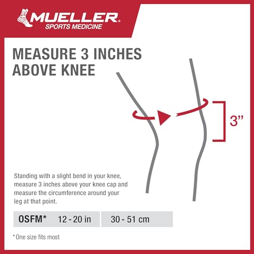 MUELLER Sports Medicine Self Adjusting Hinged Knee Brace for Men and Women, Knee Stabilizer for Compression and Pain Relief Support, Ideal for Arthritis, Sprains, Black, One Size