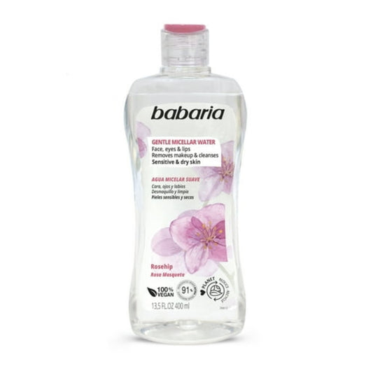 Babaria Micellar Cleansing Water with Hydrating Effect 13.5 fl oz – Cleanse and Soften in One Step