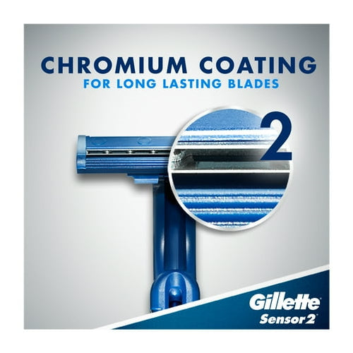 Gillette Sensor2 Men's Disposable Razors, 2 Count