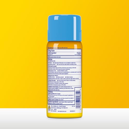 Aspercreme Lidocaine Dry Spray Soothes Aggravated Nerves, Numbing Topical Pain Relief Spray with Max-Strength 4% Lidocaine Sprays at Any Angle, 4 Oz.