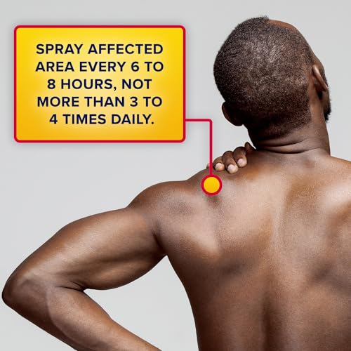 Aspercreme Lidocaine Dry Spray Soothes Aggravated Nerves, Numbing Topical Pain Relief Spray with Max-Strength 4% Lidocaine Sprays at Any Angle, 4 Oz.