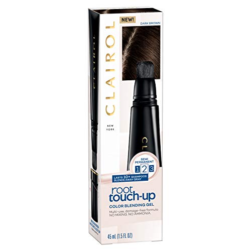 Clairol Root Touch-Up Semi-Permanent Hair Color Blending Gel, 4 Dark Brown, 2 Count