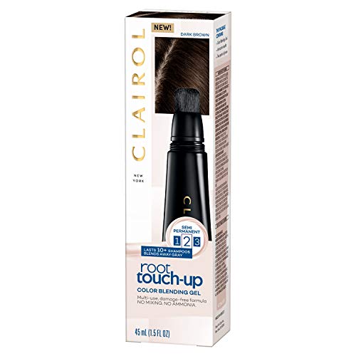 Clairol Root Touch-Up Semi-Permanent Hair Color Blending Gel, 4 Dark Brown, 2 Count