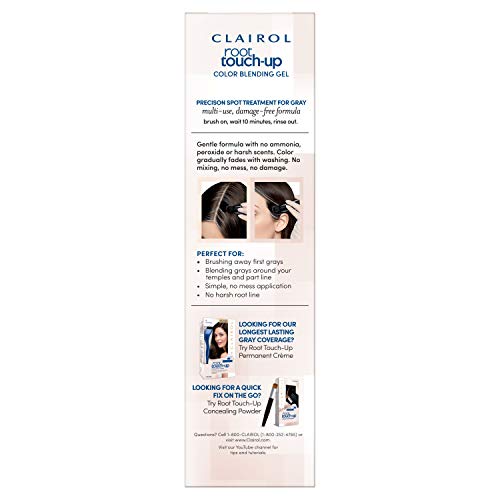 Clairol Root Touch-Up Semi-Permanent Hair Color Blending Gel, 4 Dark Brown, 2 Count