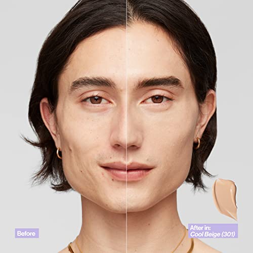 Revlon Illuminance Skin-Caring Liquid Foundation, Hyaluronic Acid, Hydrating and Nourishing Formula with Medium Coverage, 417 Warm Caramel, 1 fl oz