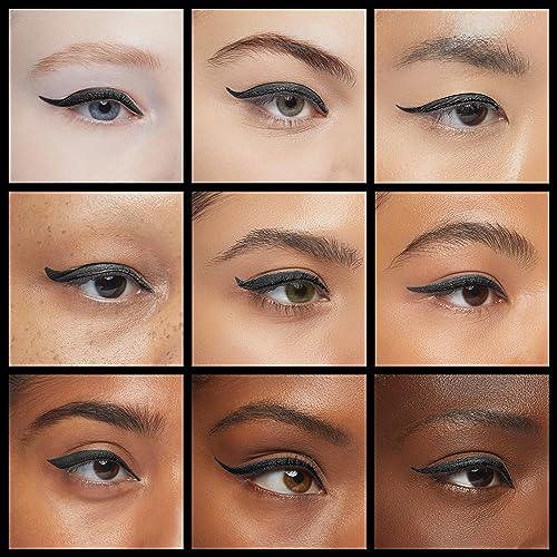 e.l.f. Liquid Eyeliner, High-pigment Liquid Eyeliner With Extra-Fine Brush Tip, Easy Glide Smudge-proof Formula, Charcoal