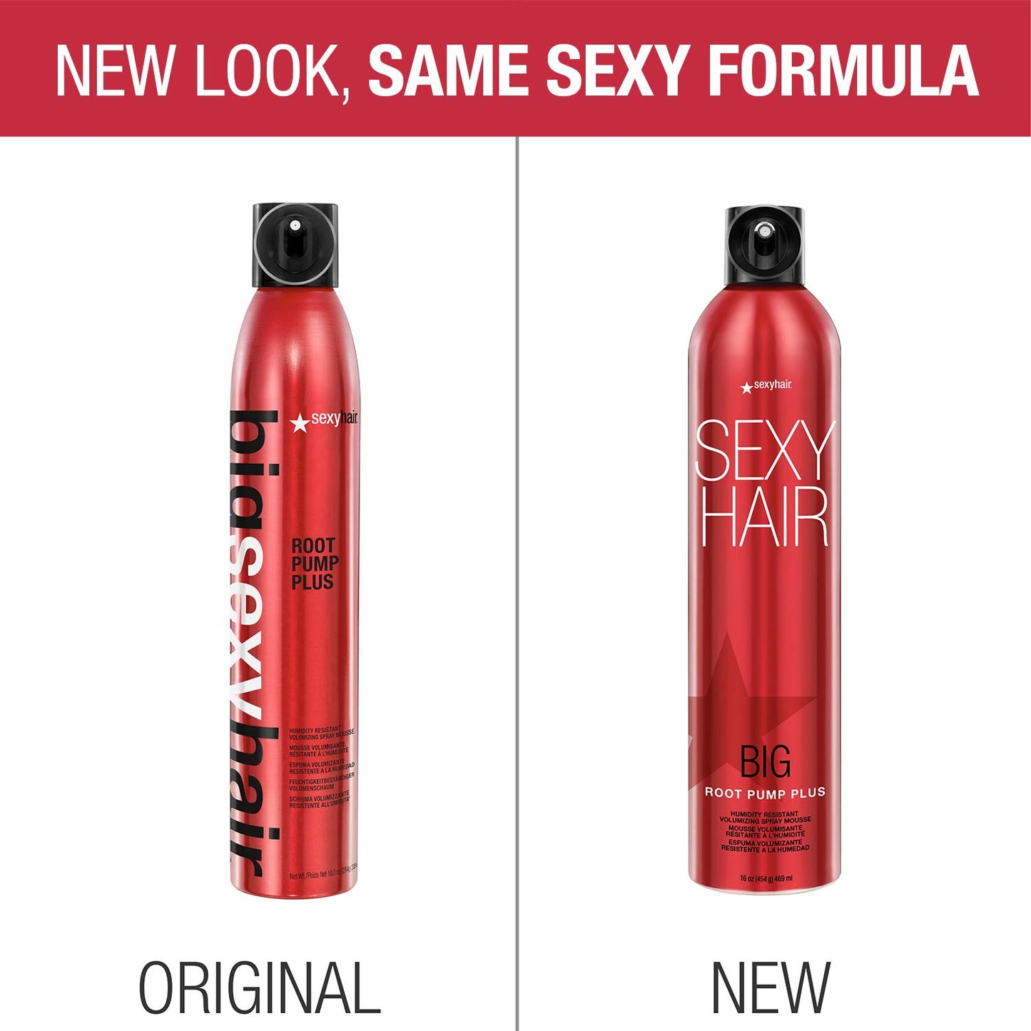 SexyHair Big Root Pump Plus Volumizing Spray Mousse, 10 Oz | Volume with High Hold | Up to 72 Hour Humidity Resistance