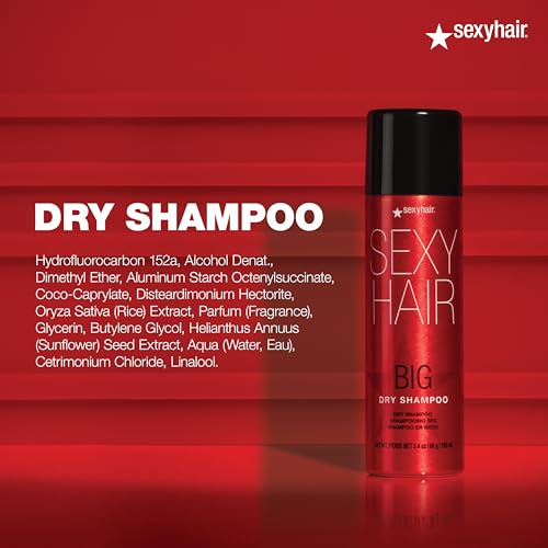 SexyHair Big Dry Shampoo, 3.4 Oz | Remove Oils and Impurities | Provides Additional Volume | All Hair Types