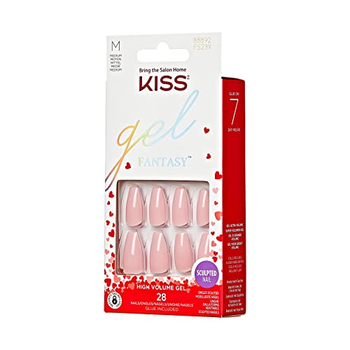 KISS Gel Fantasy Valentine’s Day Sculpted Nails, ‘XOXO’, 28 Count