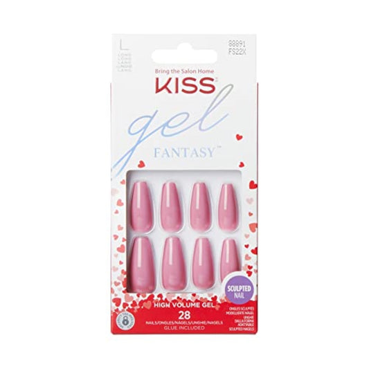 KISS Gel Fantasy Valentine’s Day Sculpted Nails, ‘Flower Bouquet’, 28 Count