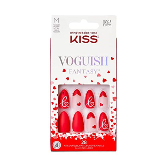 KISS Voguish Fantasy Valentine’s Day Fake Nails, ‘Be MINE’, 28 Count