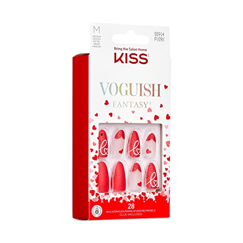 KISS Voguish Fantasy Valentine’s Day Fake Nails, ‘Be MINE’, 28 Count