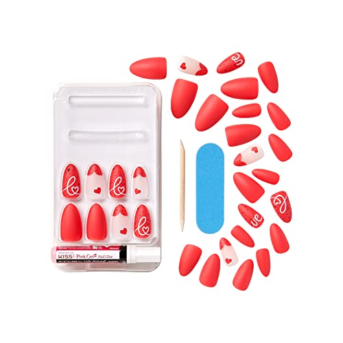 KISS Voguish Fantasy Valentine’s Day Fake Nails, ‘Be MINE’, 28 Count