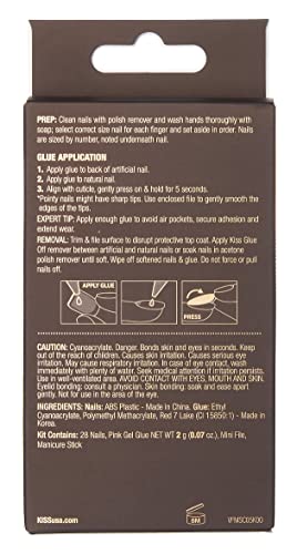 Kiss Velour Fantasy Nails 28 Count Medium Silver