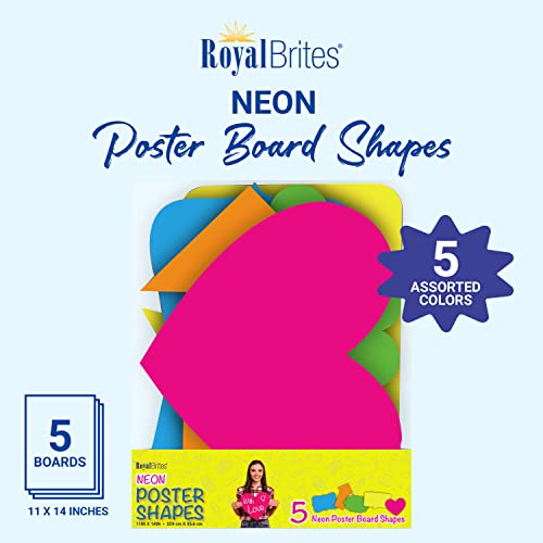 Neon Poster Board Shapes 11 x 14