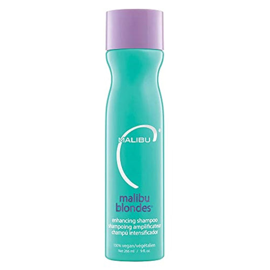 Malibu C Blondes Enhancing Shampoo - Sulfate-Free Purple Shampoo for Blondes - Helps Preserve Highlights & Remove Brassiness - Moisturizing & Revitalizing Hair Care (9 oz)