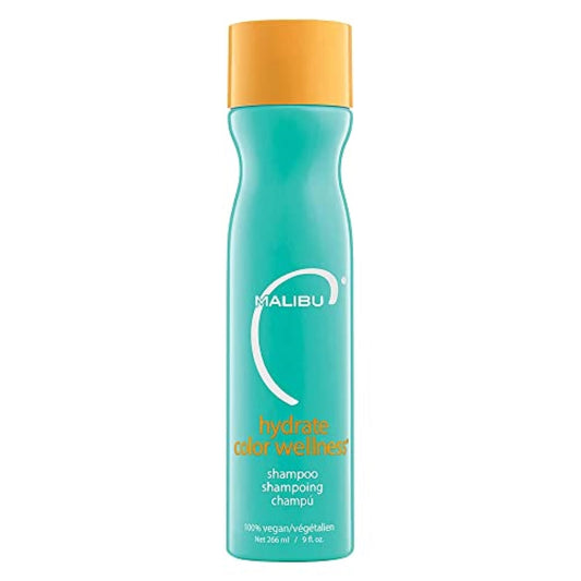 Malibu C Hydrate Color Wellness Shampoo - Shampoo for Color Treated Hair and Fights Fade - Sulfate Free + Gentle Cleansing Hair Care (9 oz)