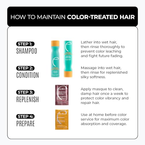 Malibu C Hydrate Color Wellness Shampoo - Shampoo for Color Treated Hair and Fights Fade - Sulfate Free + Gentle Cleansing Hair Care (9 oz)