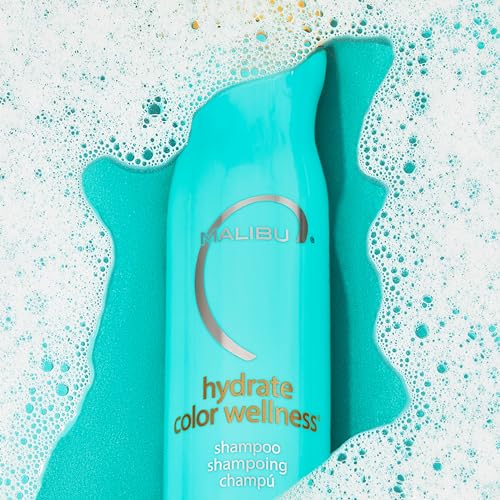 Malibu C Hydrate Color Wellness Shampoo - Shampoo for Color Treated Hair and Fights Fade - Sulfate Free + Gentle Cleansing Hair Care (9 oz)