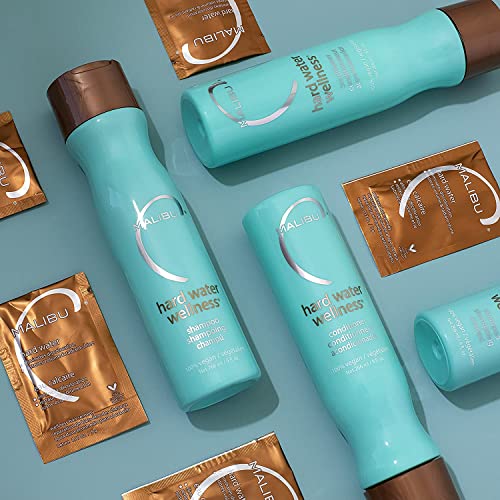 Malibu C Hard Water Wellness Shampoo - Hydrating, Sulfate-Free Hair Care for Hard Water - Removes Minerals and Buildup (9 oz)