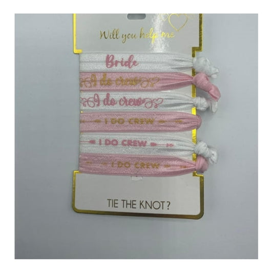 Will You Help Me Tie The Knot Hair Ties, 6 count, Package of 1