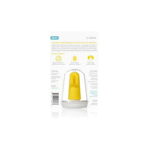 Frida Baby Baby's First Finger Toothbrush with Storage Case, 3 Months and Up, 1pk