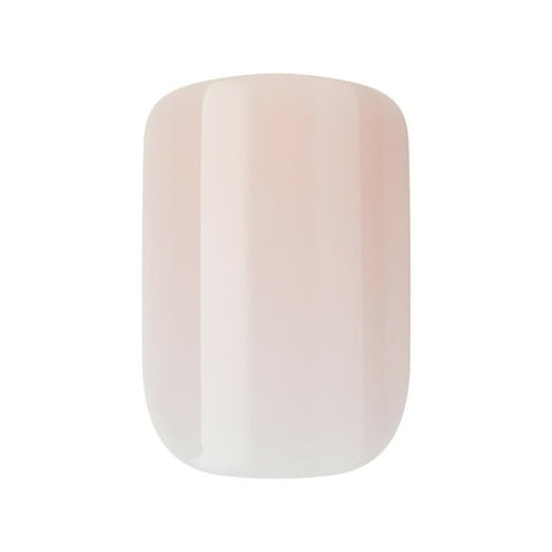 KISS Voguish Fantasy Holiday Press-On Nails, Marshmallow, Nude, Short Length, Square Shaped, 28 Ct.