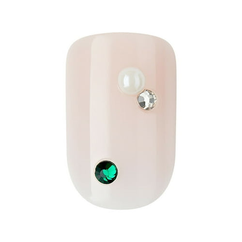 KISS Voguish Fantasy Holiday Press-On Nails, Marshmallow, Nude, Short Length, Square Shaped, 28 Ct.