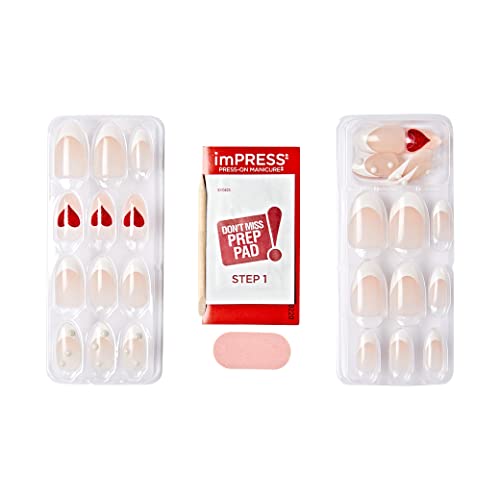 KISS imPRESS Press-On Manicure Limited Edition Valentine Nails, ‘Love Like This’, 30 Count