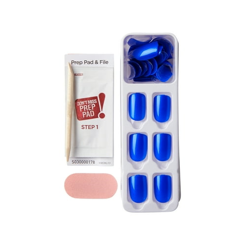 KISS imPRESS Color Press-On Nails, 'Deep Ocean', 30 Count