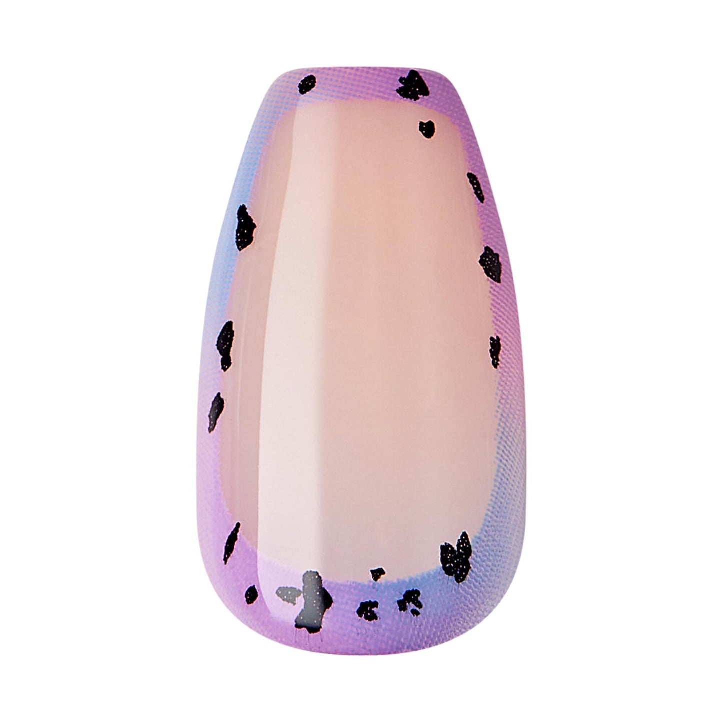 KISS imPRESS No Glue Mani 30 Pcs Press On Nails, Light Neutral, Heart Design Nail, Medium Size, Coffin Shape, Simple Peel & Press Easy Apply, Hassel-Free Removal, Essential Tools Included