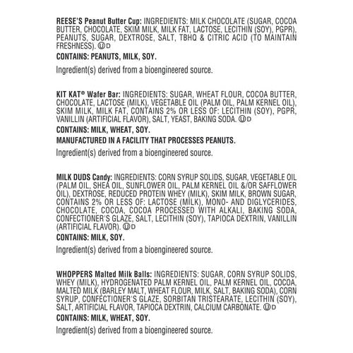 Hershey Miniatures Assorted Flavored Halloween Candy, Bag 16.38 oz, 55 Pieces