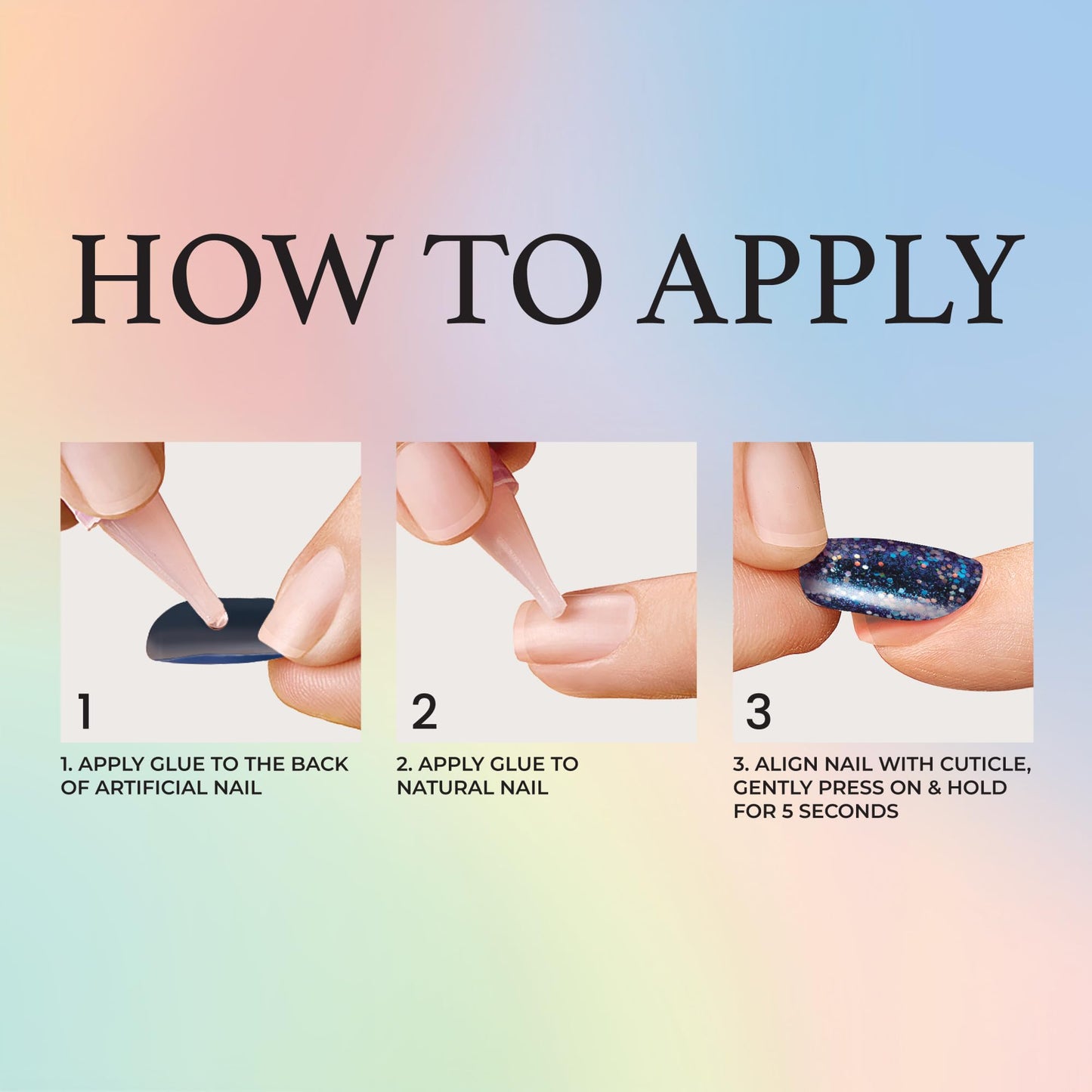 KISS Voguish Fantasy, Press On Nails, Nail glue included, Long Size, Includes 28 Nails, 2g glue, 1 Manicure Stick, 1 Mini File KVF04