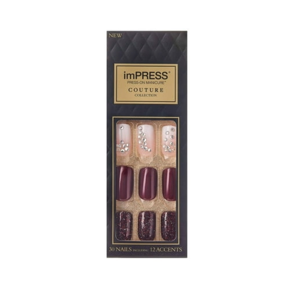 Kiss imPRESS Couture Collection Quartz Limited Edition Press-On Nails Manicure BIPL100F
