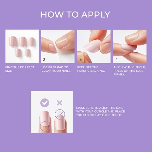 KISS imPRESS Color Press-On Nails Polish-Free Manicure Set, ‘Frosting’, 30 Chip-Proof, Smudge-Proof Fake Nails