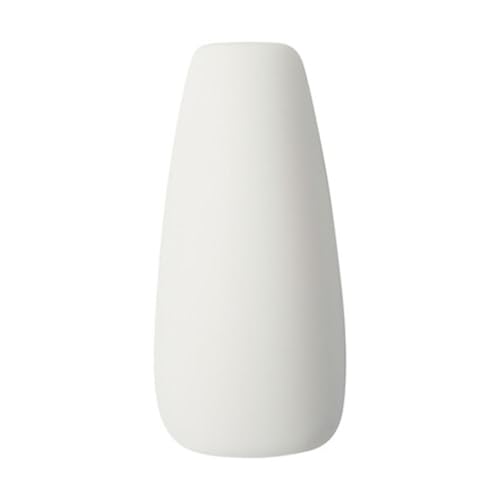 KISS Gel Fantasy, Press On Nails, Nail glue included, 'True Color', White, Long Size, Coffin Shape, Includes 28 Nails, 2g glue, 1 Manicure Stick, 1 Mini File
