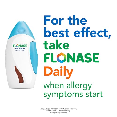 Flonase Sensimist Allergy Relief Nasal Spray for Non-Drowsy, 24-Hour Multi-Symptom Allergy Relief – 60 Sprays