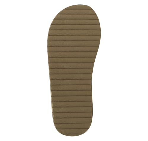 Flojos Men's Tango Flat Sandal, Brown/Tan, 7