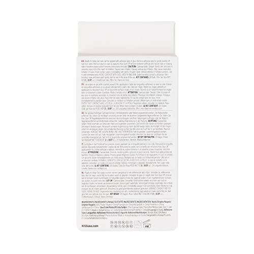 KISS Special Design Limited Edition Holiday Fake Nails, Style ‘Season's Must-Haves’, Multi-Colored Medium Square, with 24 Adhesive Tabs, Nail Glue, Mini File, Manicure Stick & 28 False Nails