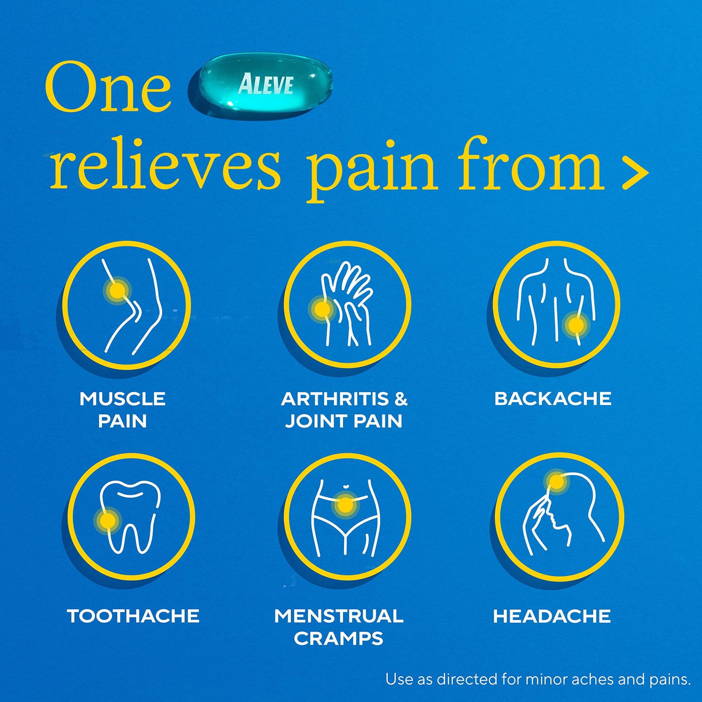 Aleve Pain Reliever & Fever Reducer Liquid Gels, Naproxen Sodium, Pain Relief, 80 Count