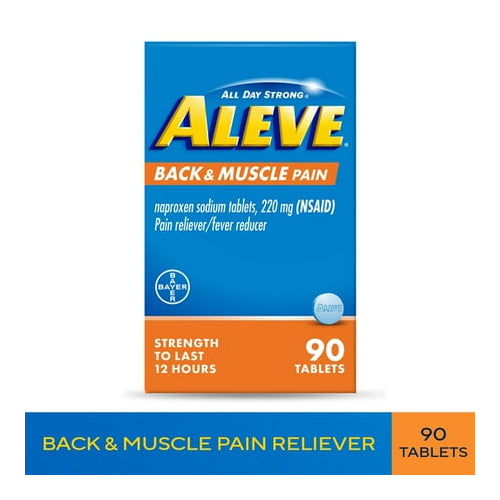 Aleve Back & Muscle Pain Reliever Naproxen Sodium Tablets, 90 Count