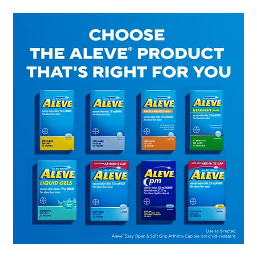 Aleve Back & Muscle Pain Reliever Naproxen Sodium Tablets, 90 Count