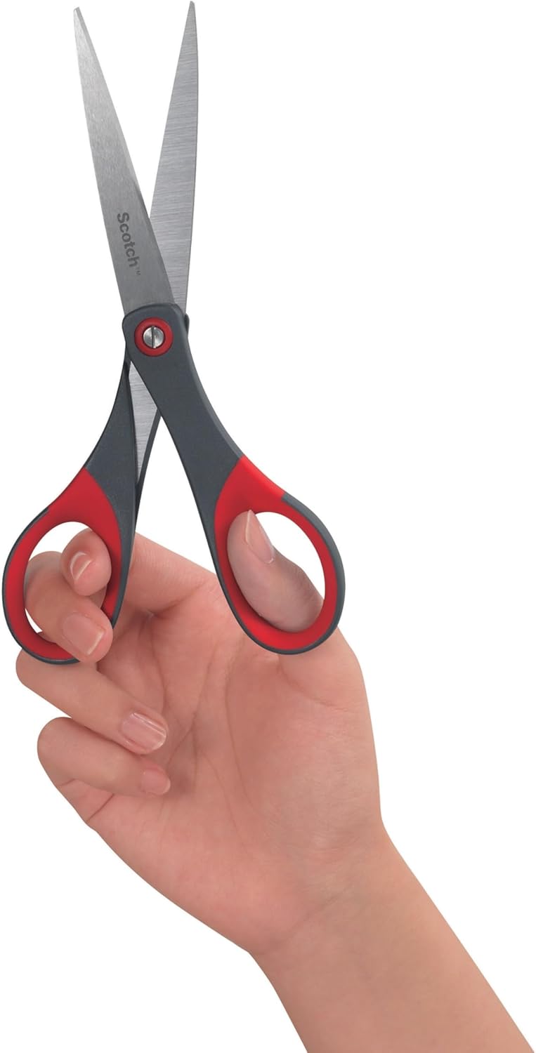 3M Scotch Precision Scissors with 6" Blades, Red