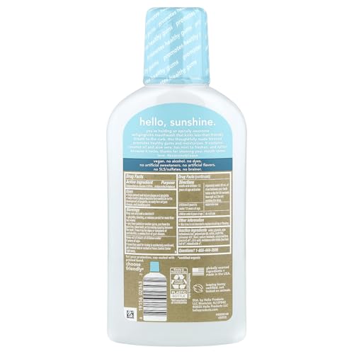 Hello, Mouthwash, Antigingivitis, Natural Mint, 16 fl oz - 2 Pack